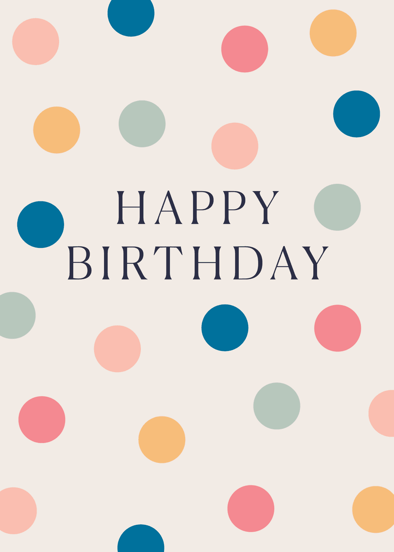 Happy Birthday Greeting Card V9