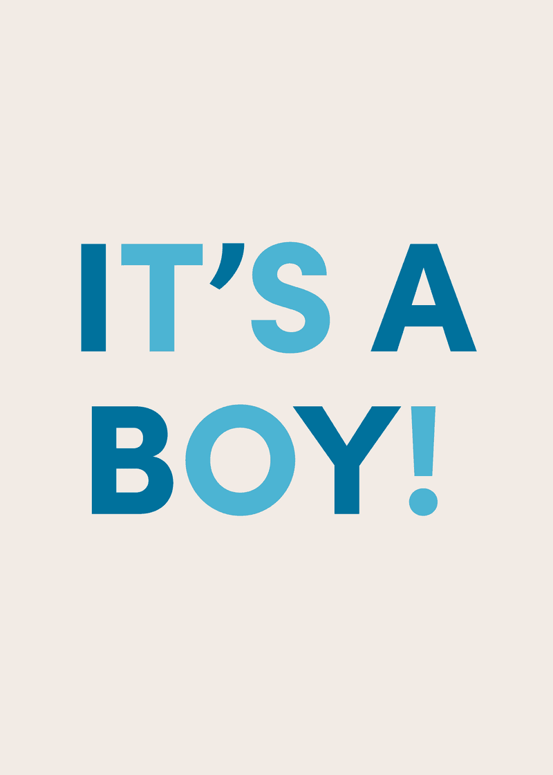 It's A Boy Greeting Card J7