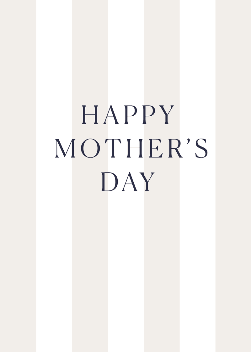 Mother's Day Stripes Greeting Card U0