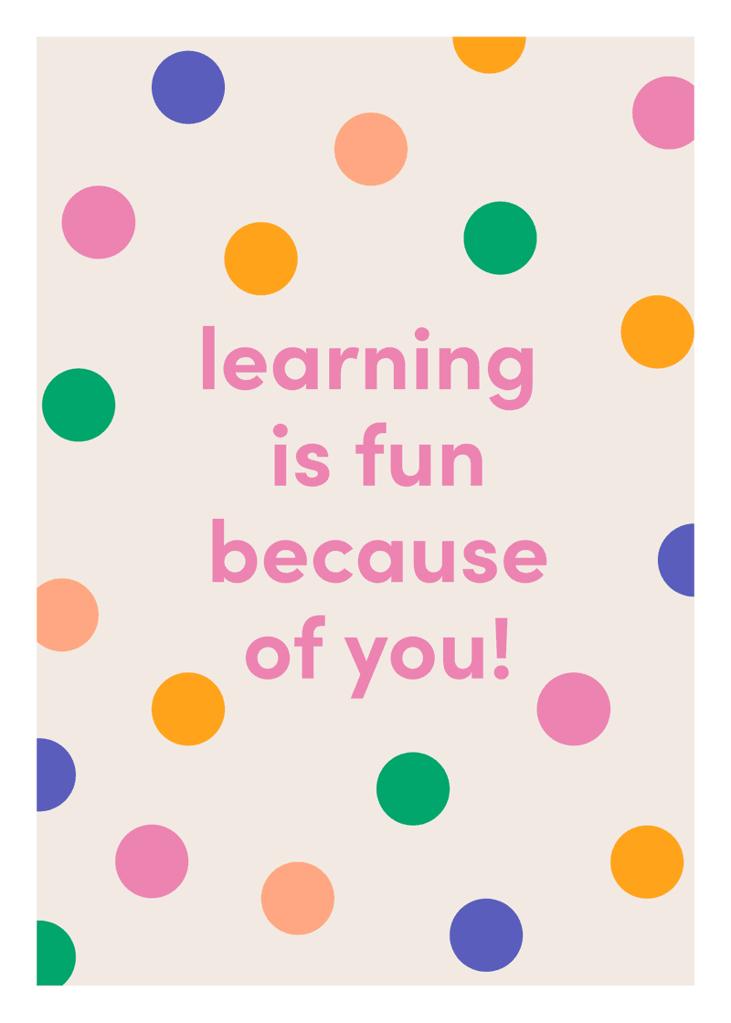 Learning is Fun Greeting Card V3