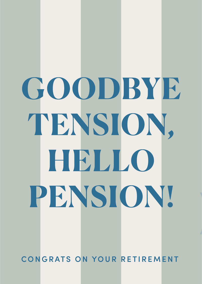 Hello Pension Greeting Card O3