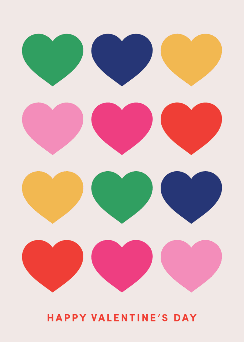 Hearts Greeting Card C8