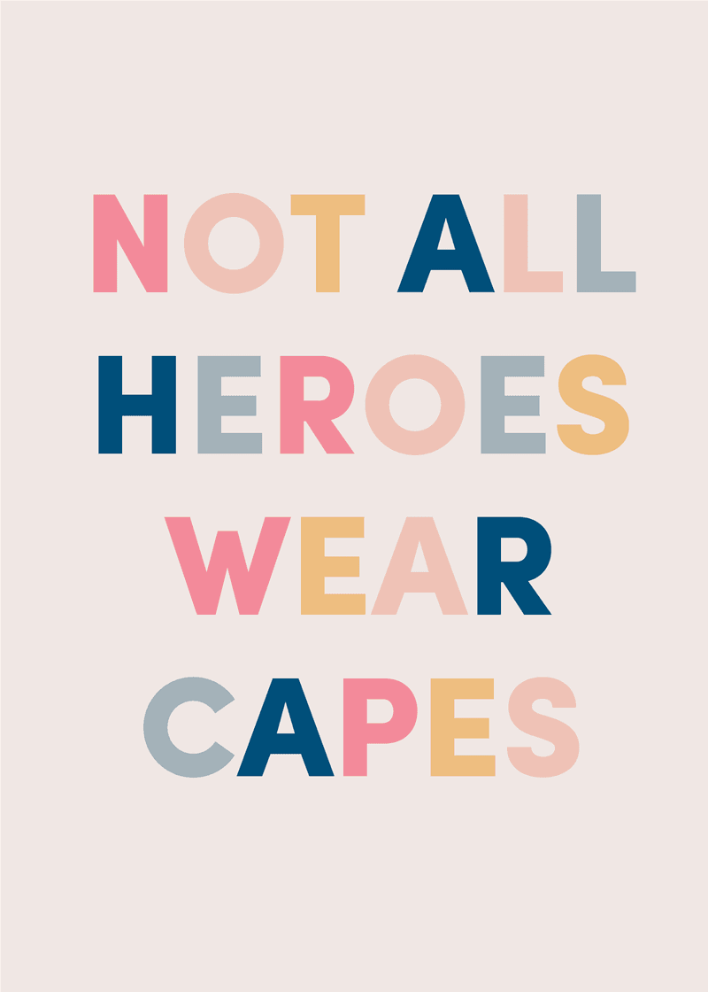 Heroes Greeting Card D4