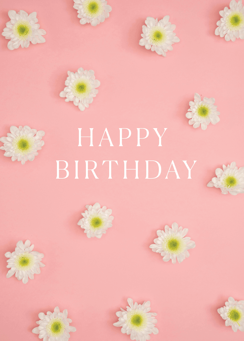 Happy Birthday Flowers Greeting Card F8