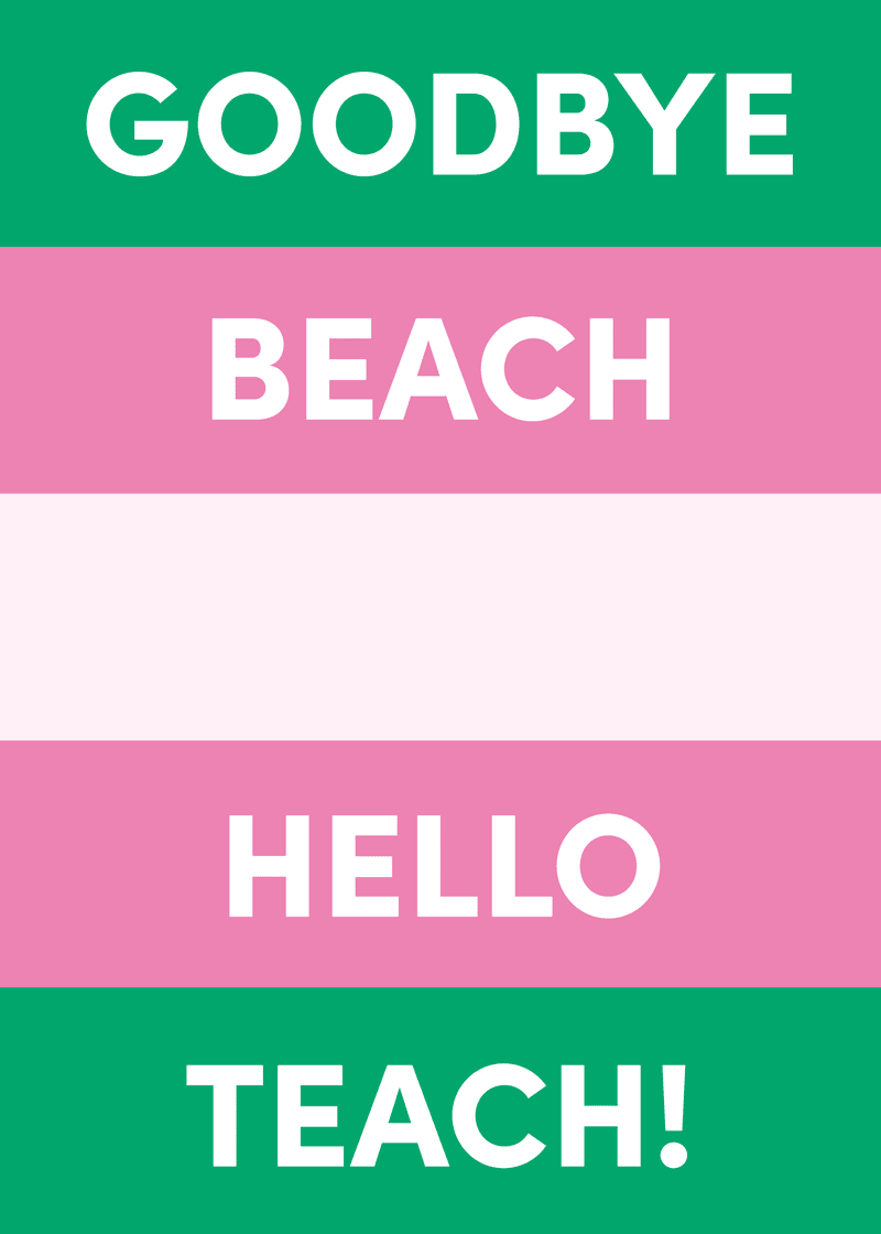 Hello Teach Greeting Card J4
