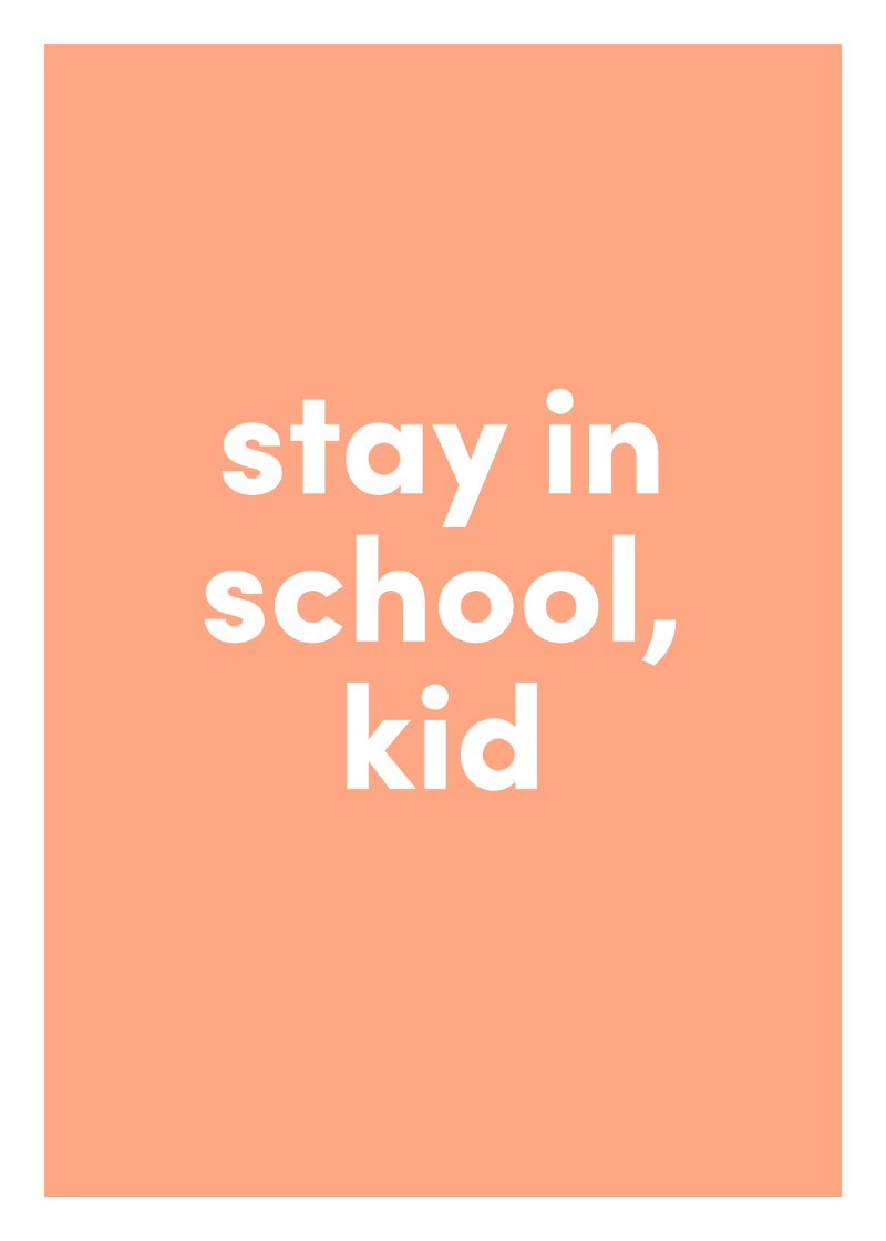 Stay in School Greeting Card H4