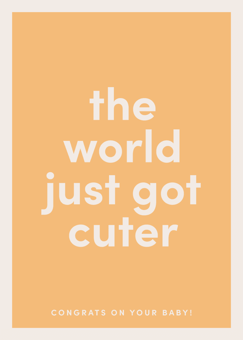 World Just Got Cuter Greeting Card Q2