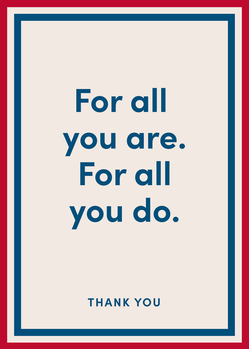 Thank You For All You Do Greeting Card D5