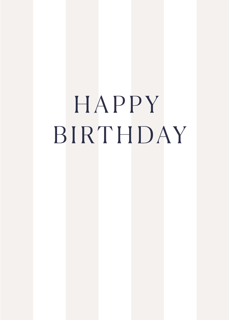 Happy Birthday Stripes Greeting Card L1