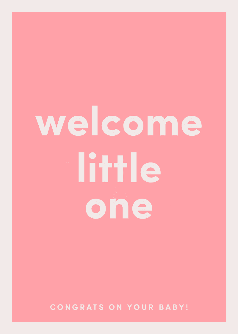 Welcome Little One Greeting Card F0
