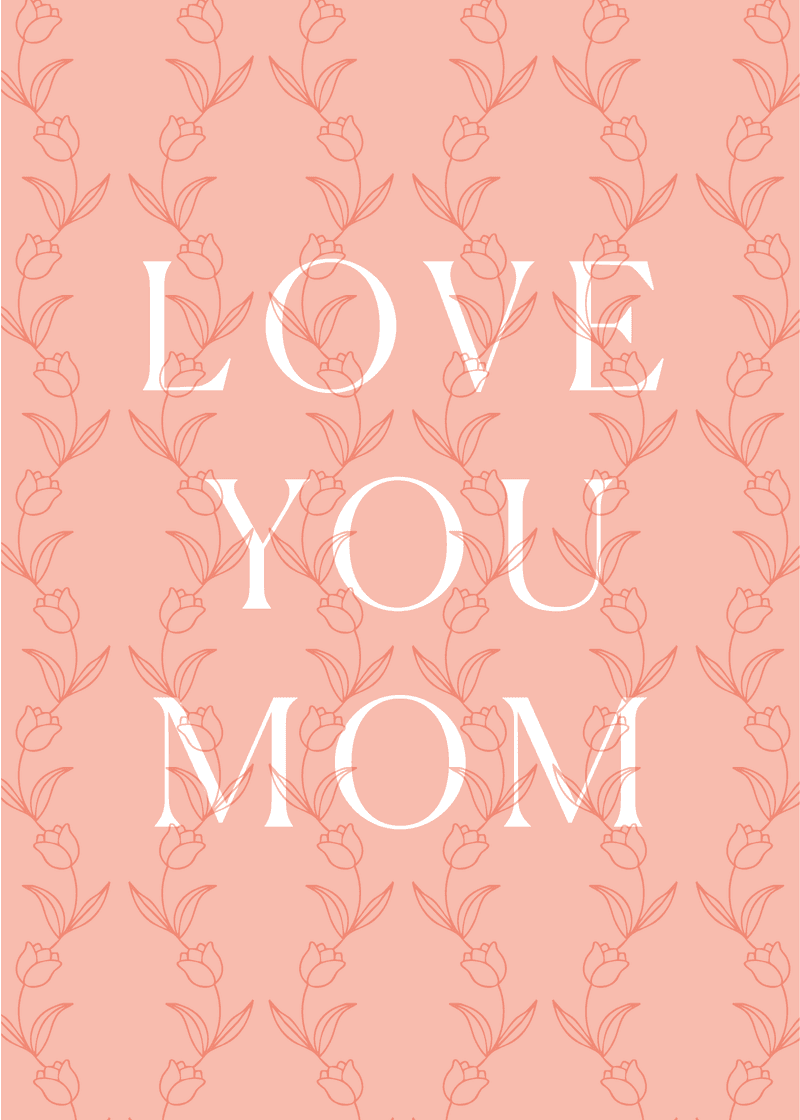 Love You Mom Greeting Card O9