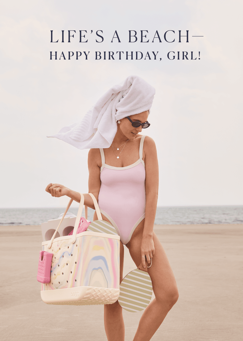 Happy Birthday Beach Greeting Card Y3