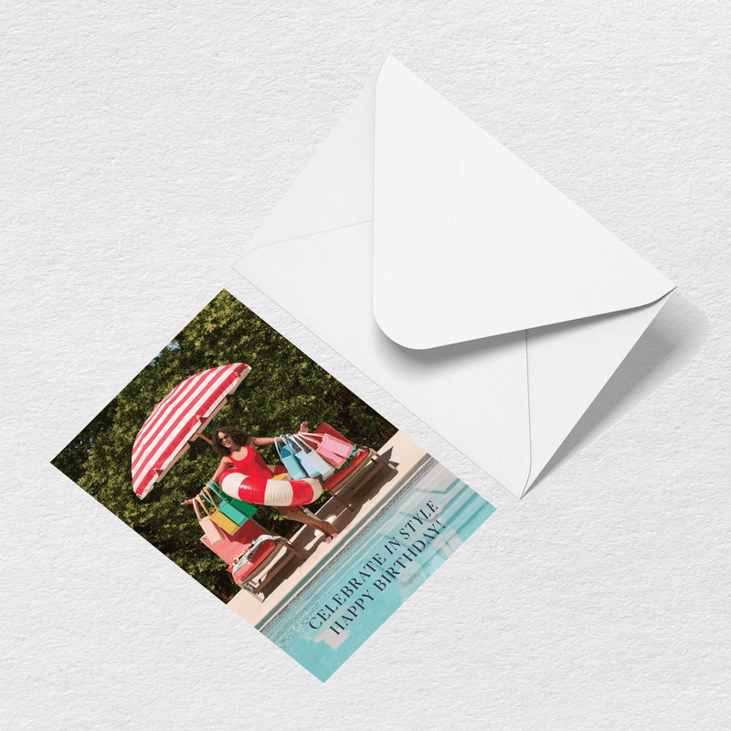 Happy Birthday Umbrella Greeting Card K4