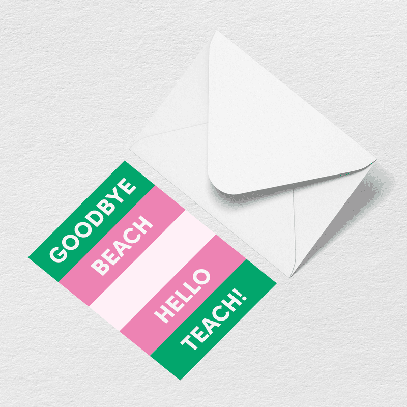 Hello Teach Greeting Card J4