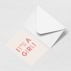 It's A Girl Greeting Card I2