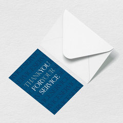 Thank You For Your Service Greeting Card J7