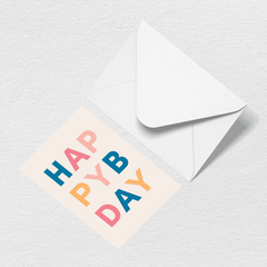 Happy Birthday Letters Greeting Card M2