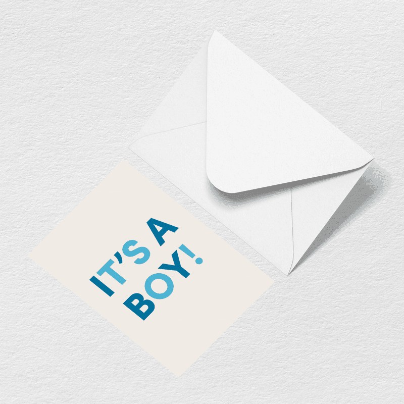 It's A Boy Greeting Card J7