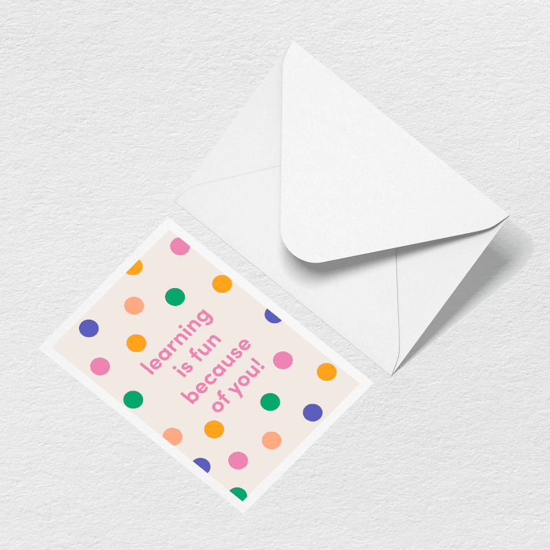 Learning is Fun Greeting Card V3