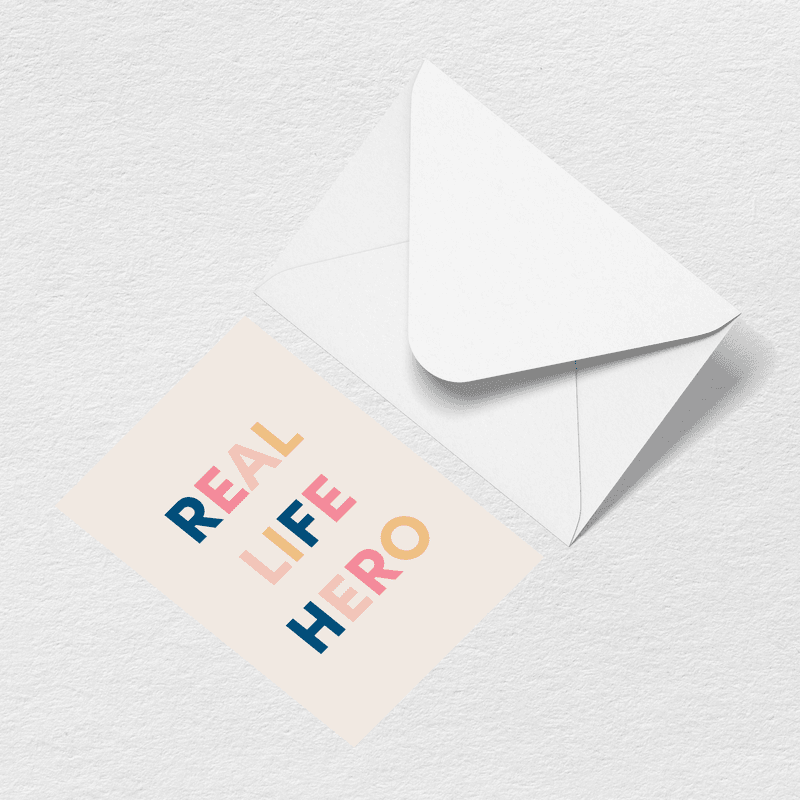 Real Life Hero Greeting Card K3