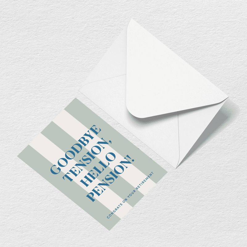 Hello Pension Greeting Card O3