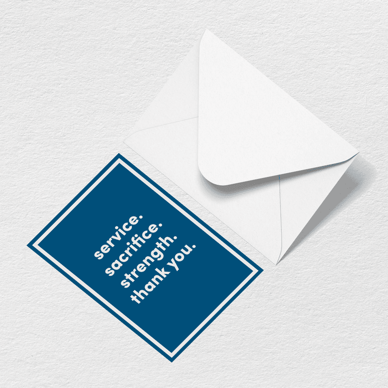 Thank You For Your Sacrifice Greeting Card L0