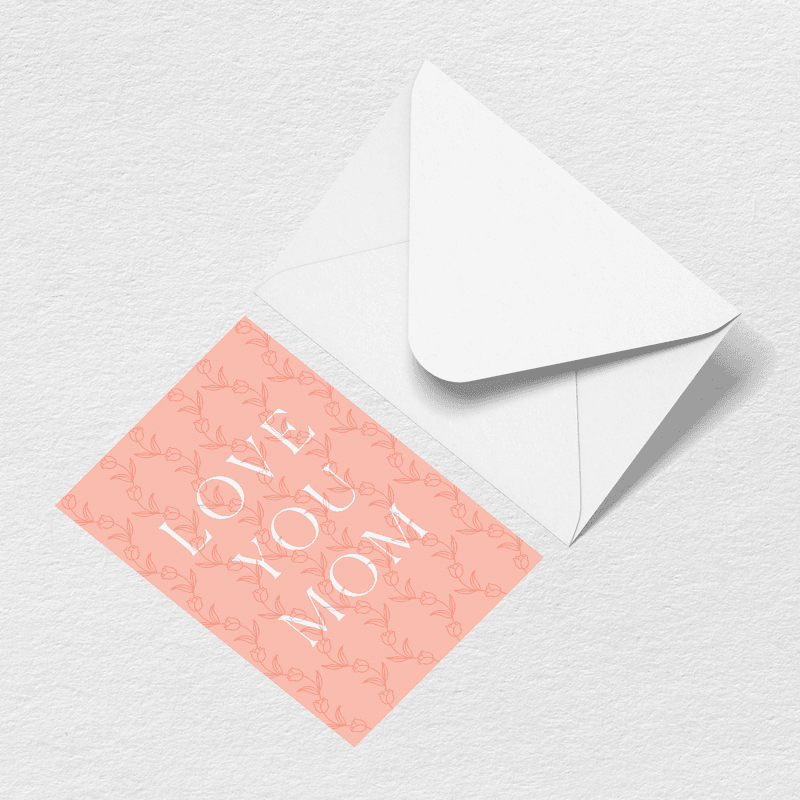 Love You Mom Greeting Card O9